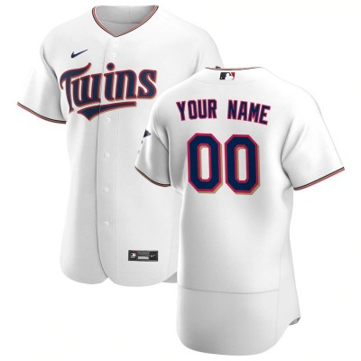 Minnesota Twins Custom Men's Nike White Home 2020 Authentic Player MLB Jersey